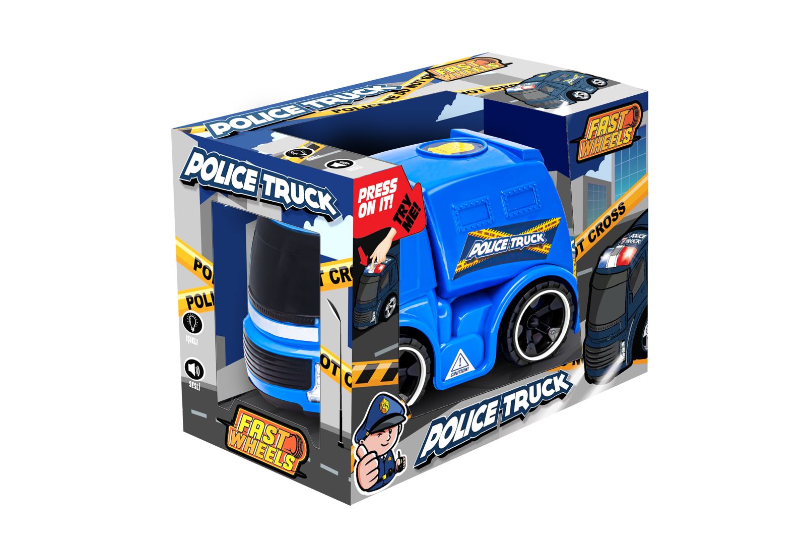 Police Truck Toy with Lights & Sound thumbnail 2