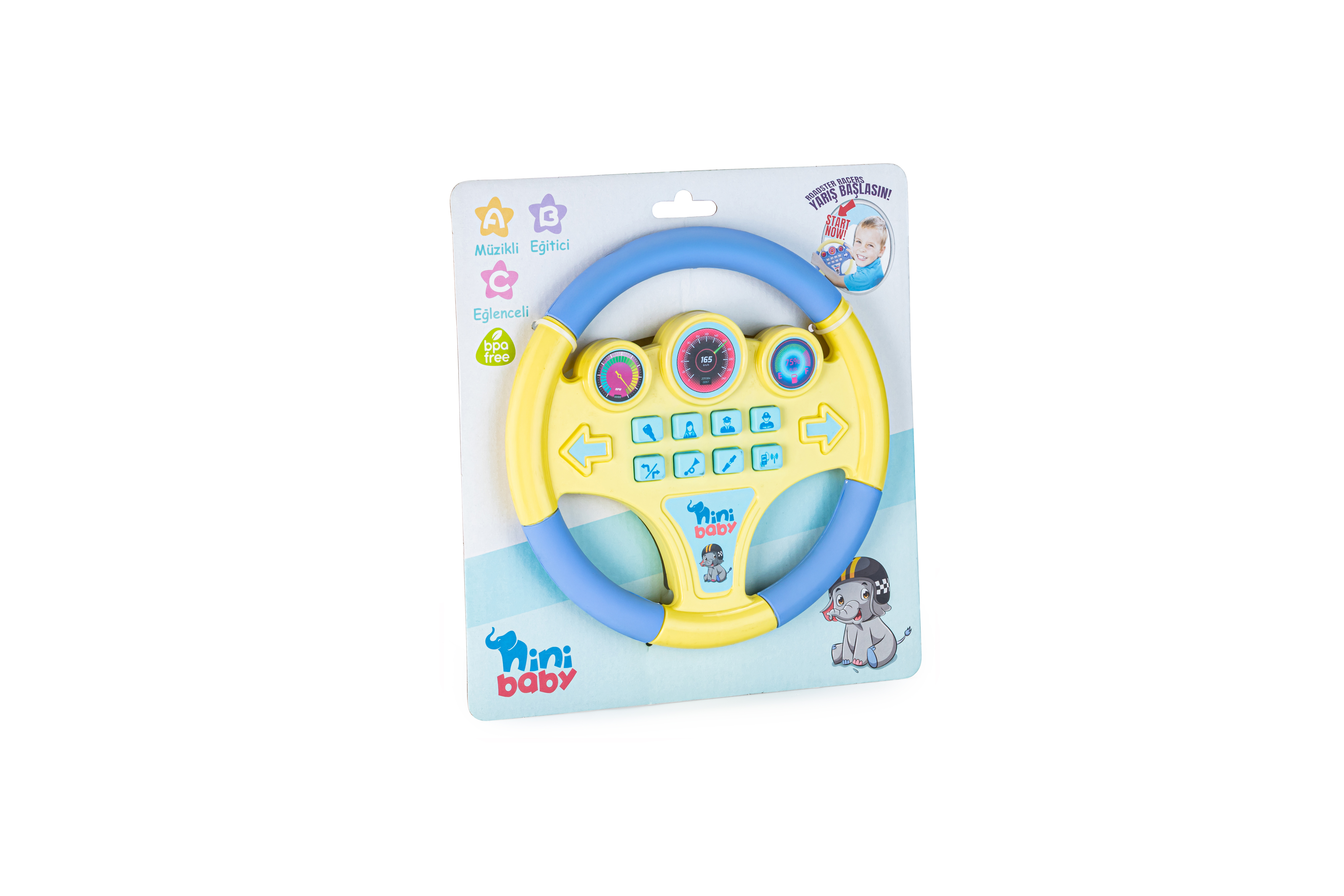 Musical Toy Steering Wheel - Lights & Sound thumbnail 2