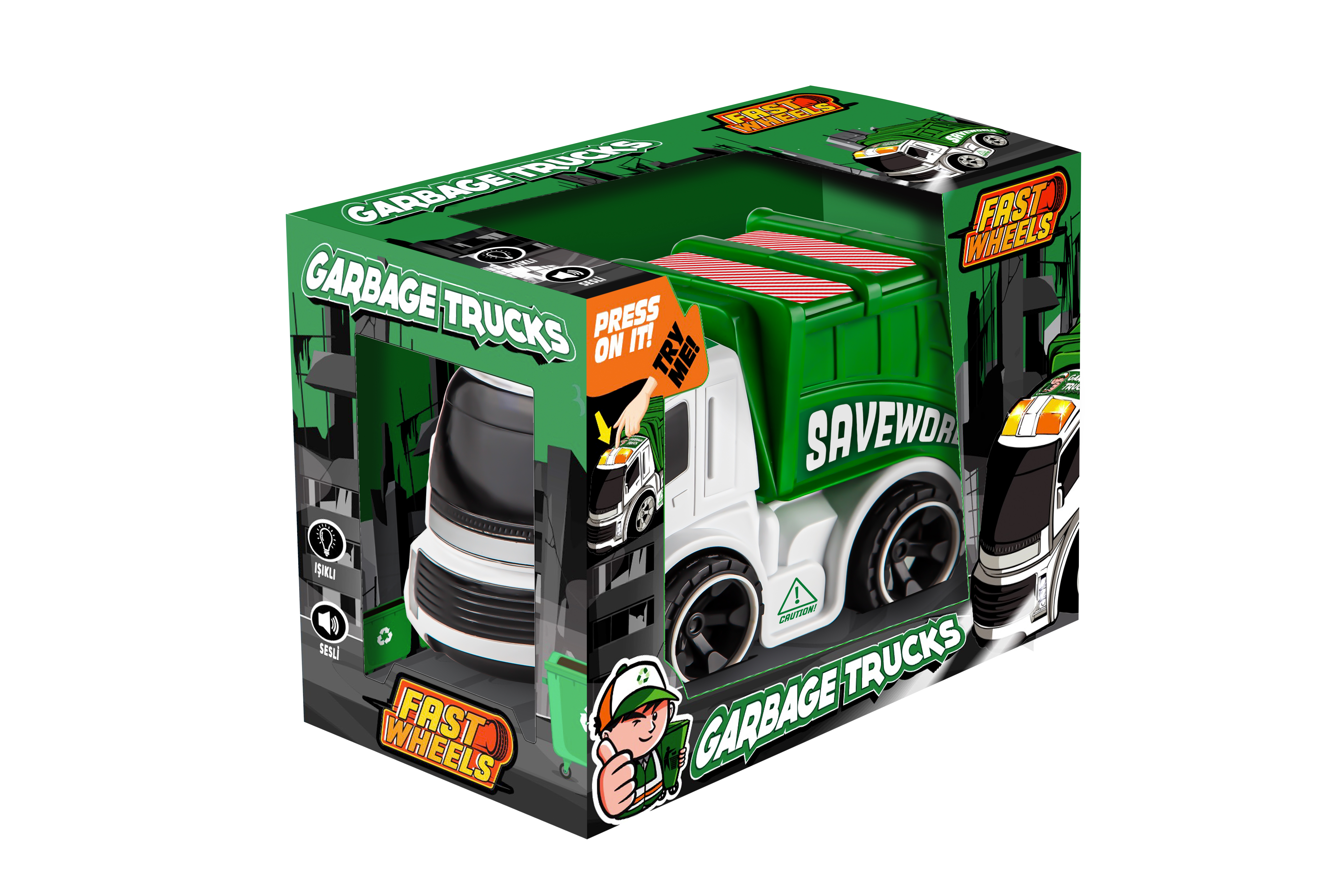 Garbage Truck Toy with Lights & Sound thumbnail 2