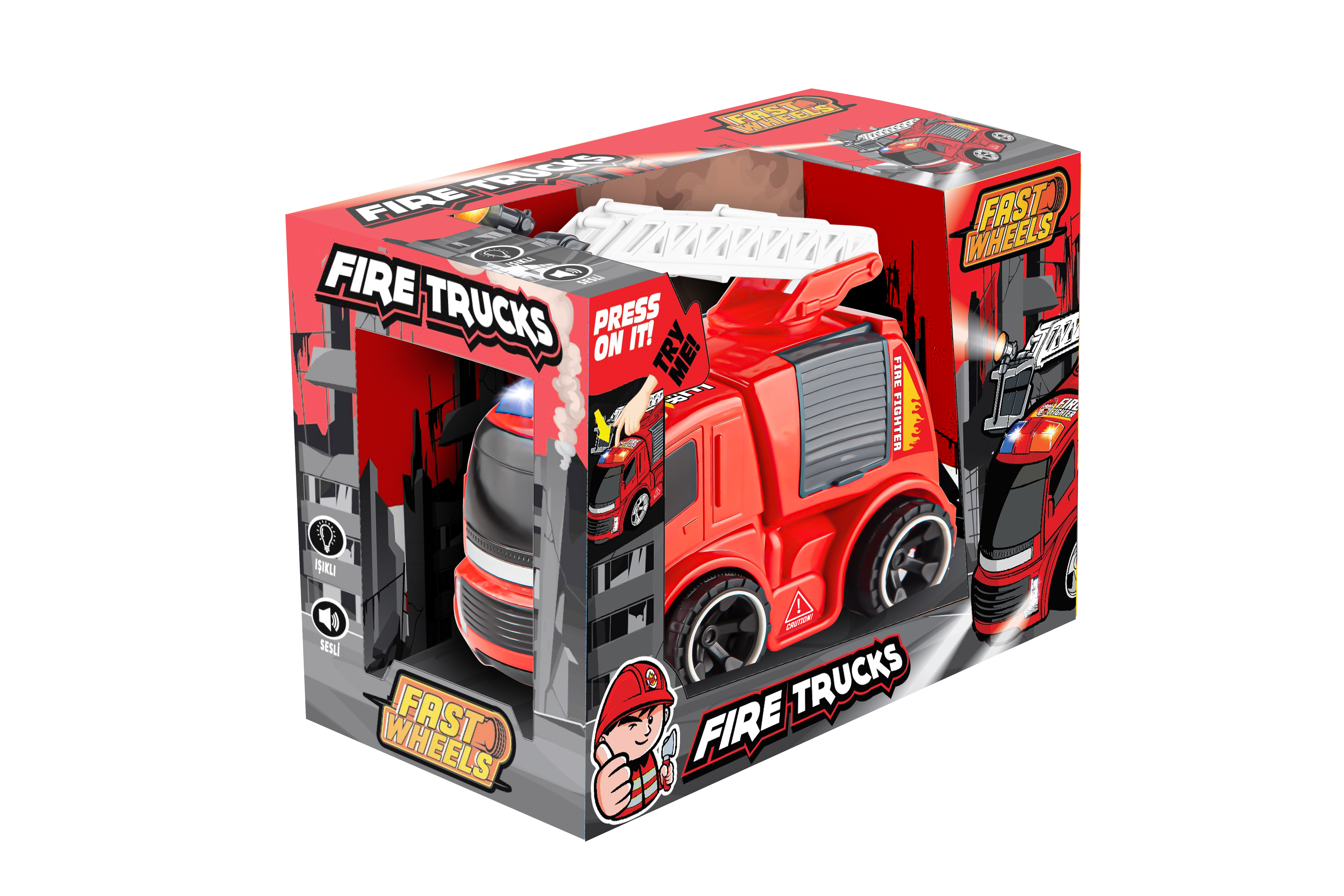 Erdem Toys Fast Wheels Fire Truck thumbnail 4