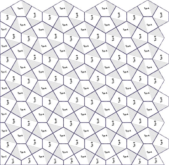 5-Eck Pflasterplatte Verlegemuster 1