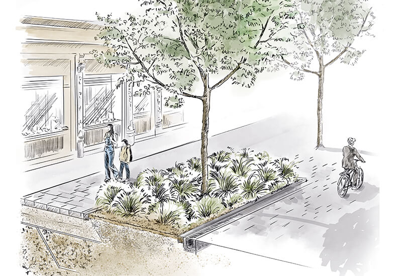 Visualisation des revêtements drainants