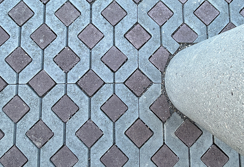 Dalles alvéolées GRISON avec pierres de remplissage