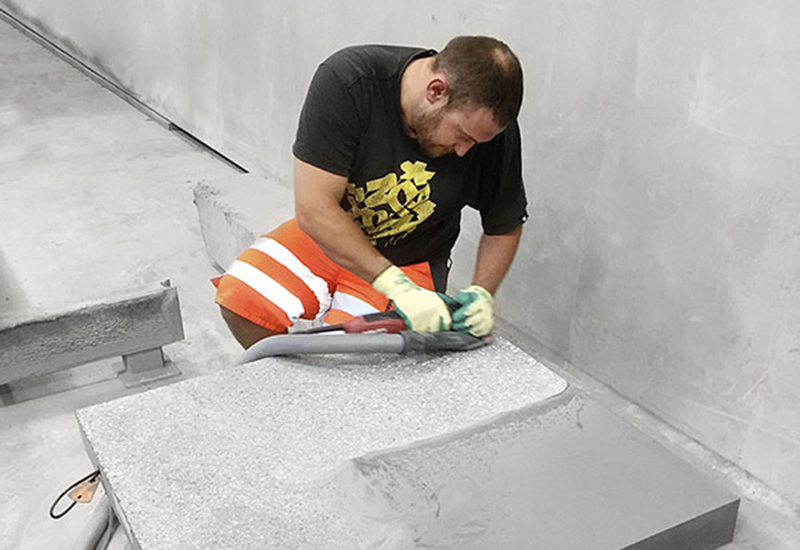 Herstellung geschliffene Fassadenelemente