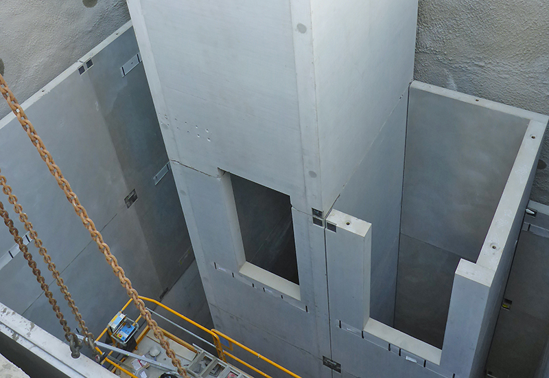 Vertikalschacht Betonelemente