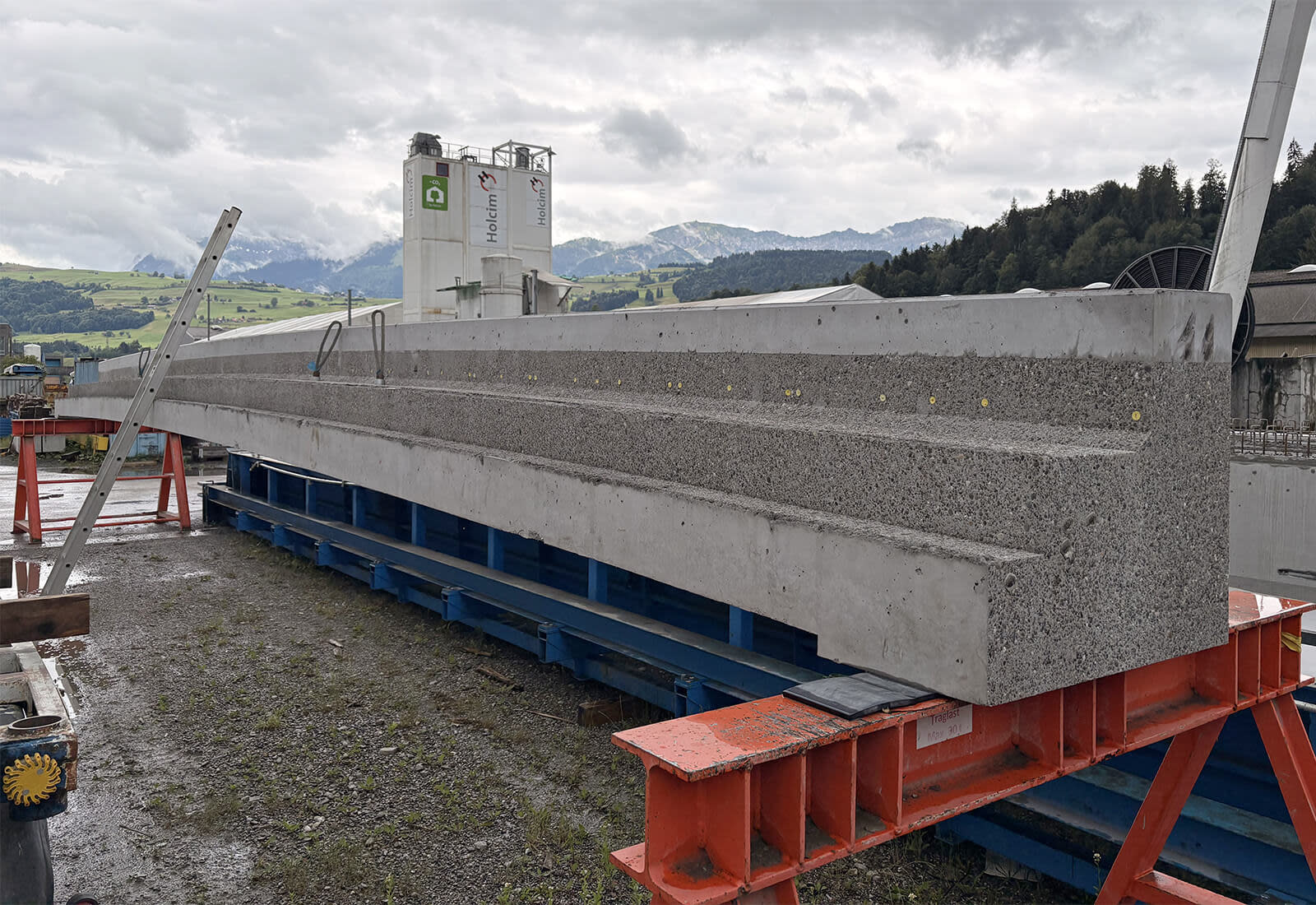 Produktion Betonelemente Brücke