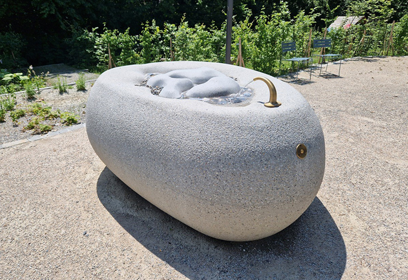 Fontaine en béton sur mesure