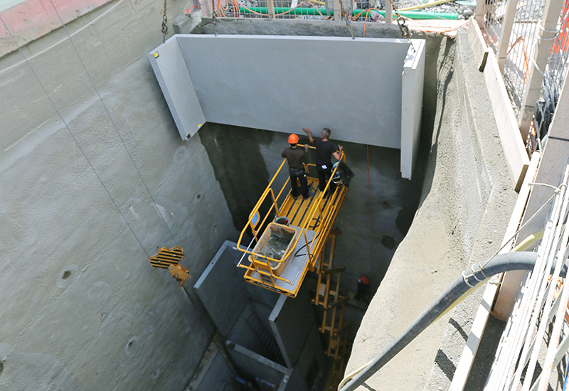 Einbau Schachtverkleidung