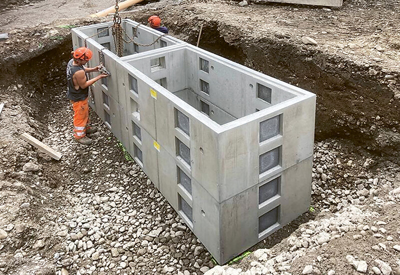 Éléments creux en béton