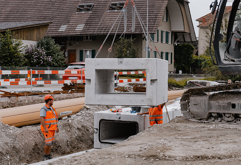 Eléments de passage du ruisseau de Derendingen