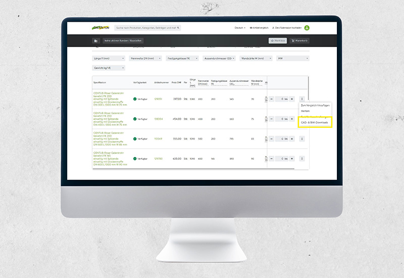 CAD Downloads Produktseite