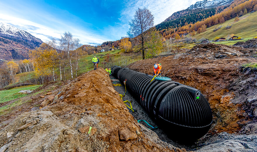 Installation du système d'épuration