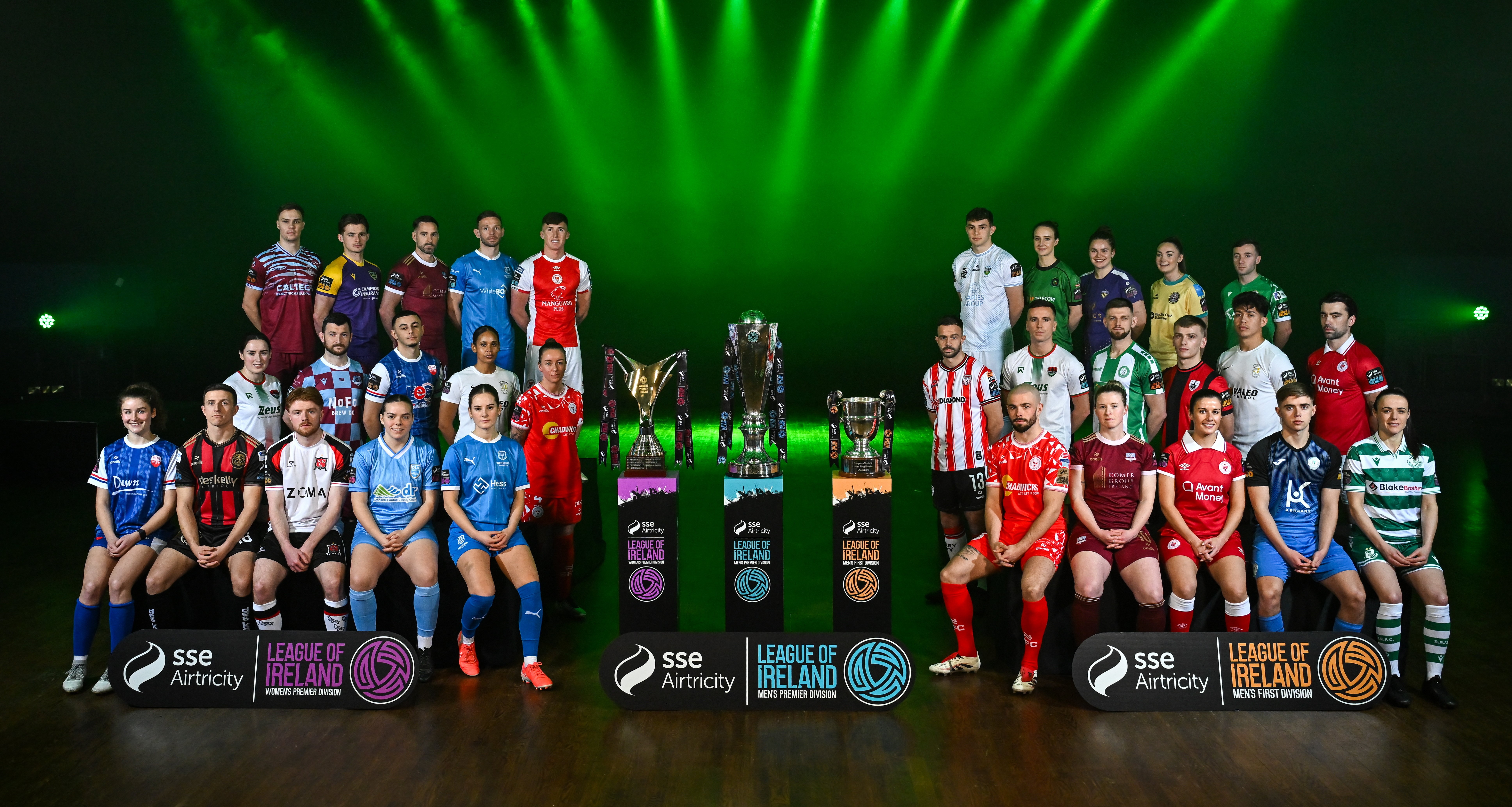 Men’s and women’s League of Ireland teams
