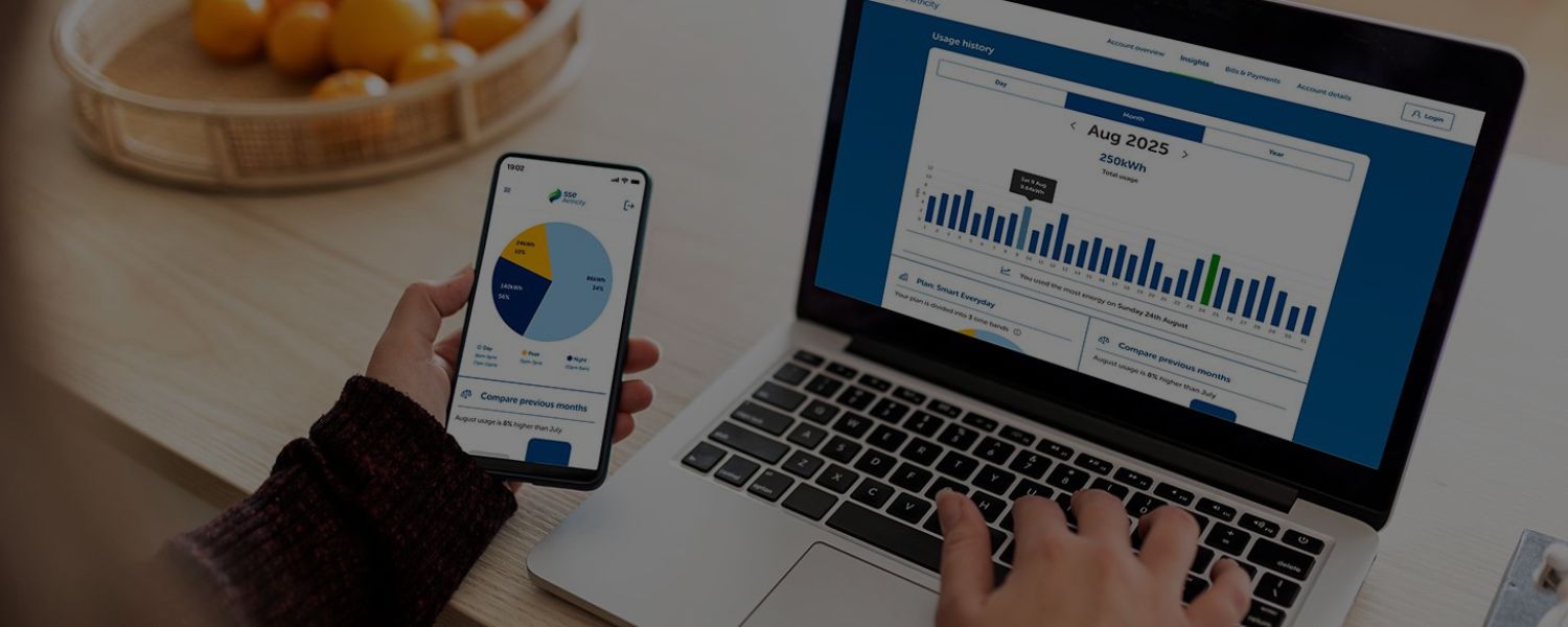 Screenshots of SSE Airtricity Smart Insights on mobile and desktop