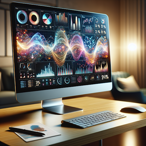 Charts and numbers on a computer screen.