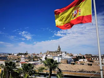 sevilla city landscape flag