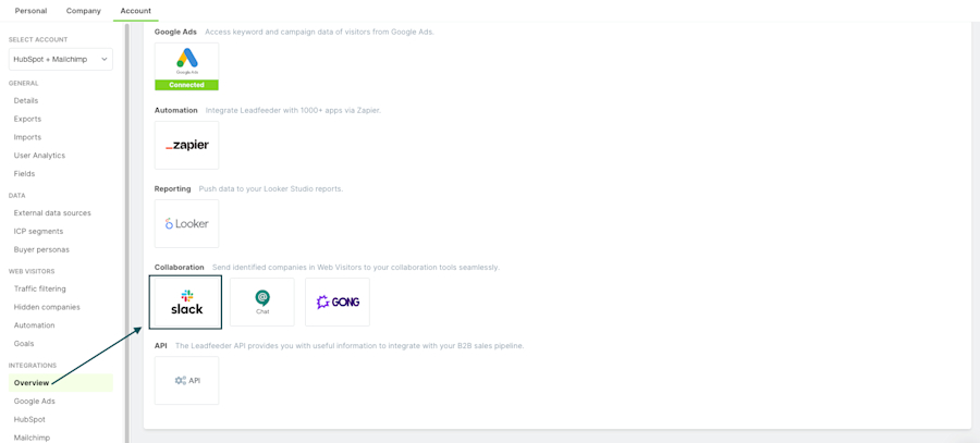 Slack integration step 3