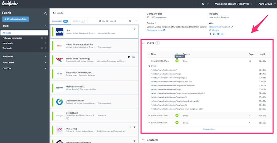 leadfeeder-imported-lists-buyer-intent-data