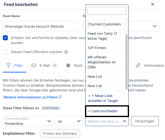 Mit Leadfeeder von Dealfront kannst Du ganz einfach feststellen, ob ein ehemaliger Kunde Deine Website besucht