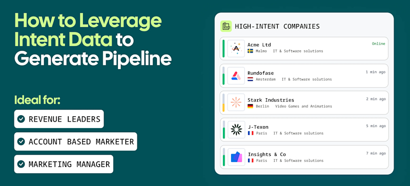 How to Leverage Intent Data to Generate Pipeline