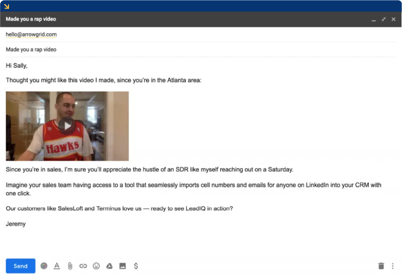 Lead generation via email