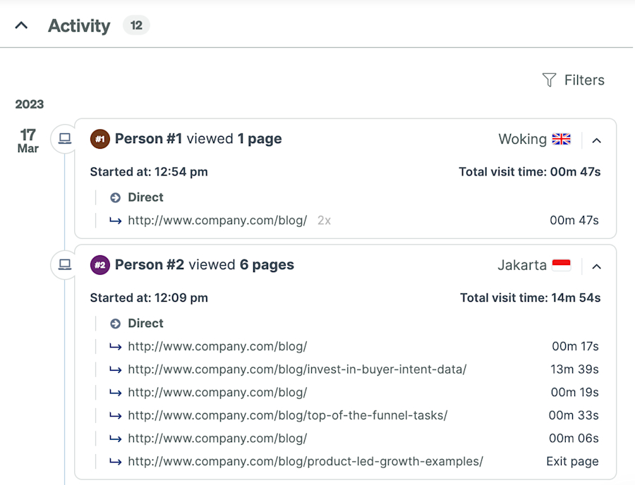 company-visit-example-in-leadfeeder