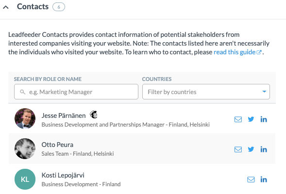 leadfeeder-company-information
