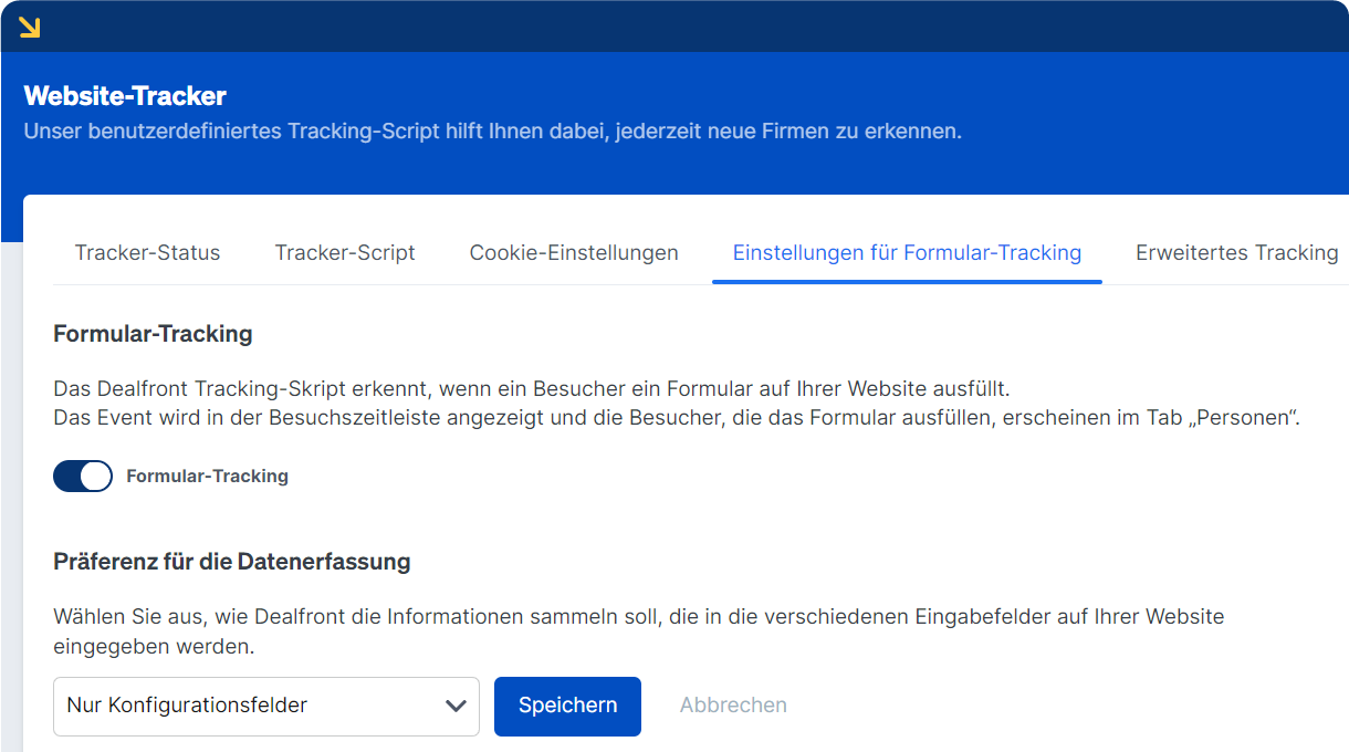 Web Visitors Form Tracking