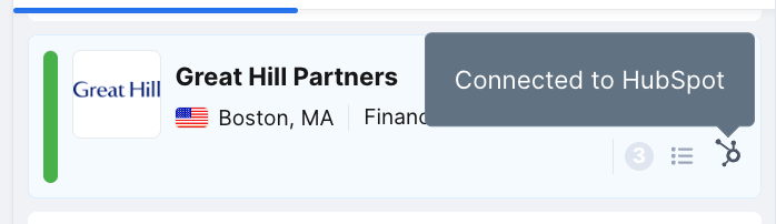 Connected to HubSpot in Leadfeeder