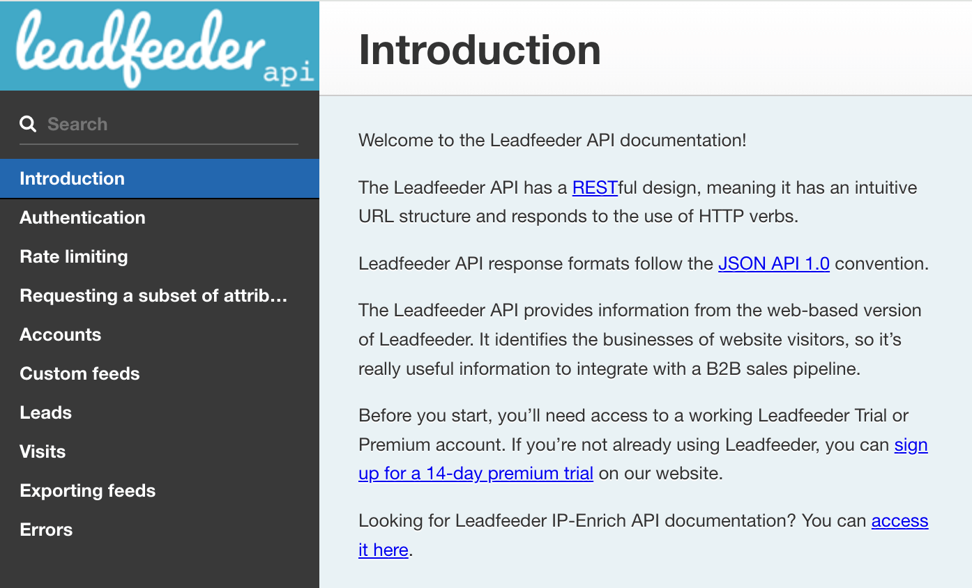 Leadfeeder API
