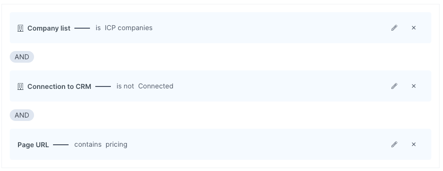 ICP company filter in Leadfeeder by Dealfront