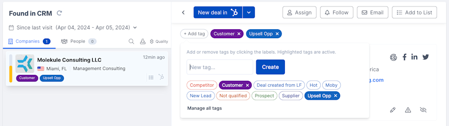 customer-and-upsell-tags-in-dealfront