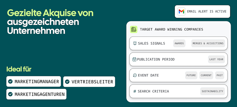 Gezielte Akquise von ausgezeichneten Unternehmen