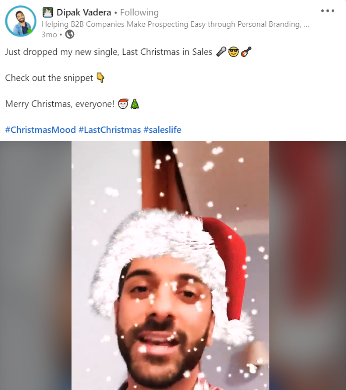 build-personal-brand-B2B-saas-christmas-videos