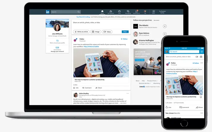 LinkedIn ads can provide B2B sales lead data.