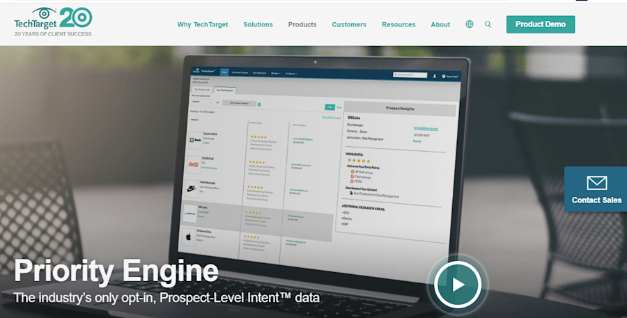 buyer intent data techtarget priority engine