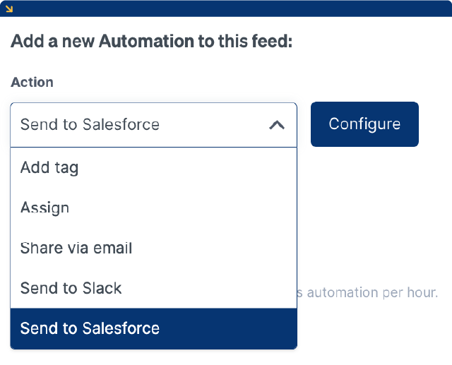 Add a new automation to Salesforce from Dealfront