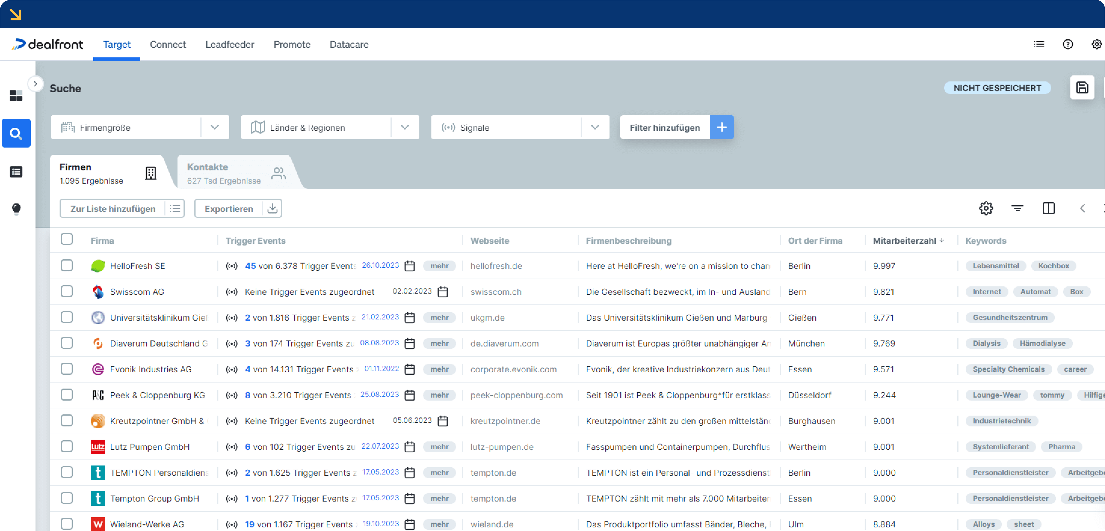 Dealfront Target Sales Intelligence Tool