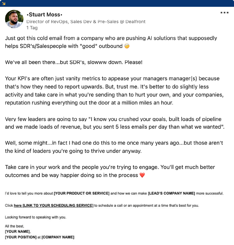 Wie Kaltakquise nicht laufen sollte