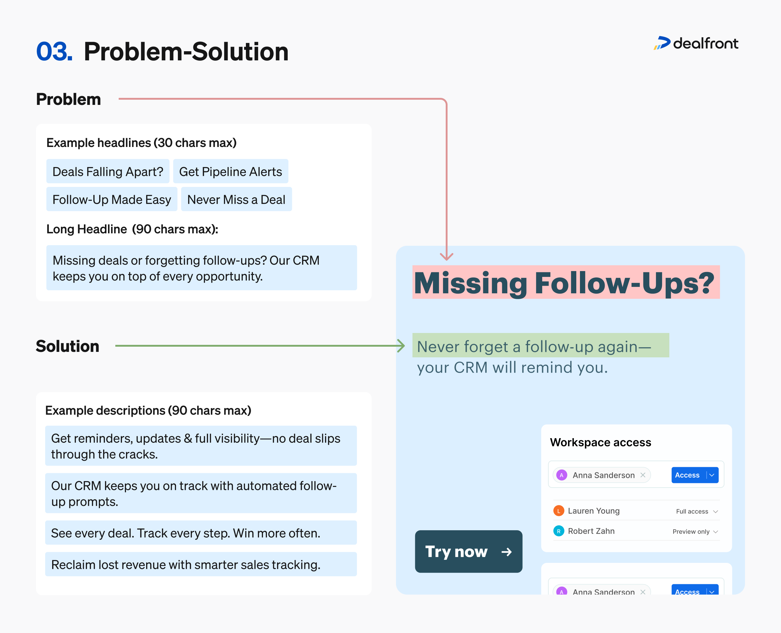 Problem solution example 3 missing followups