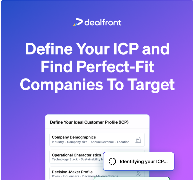 Define your ICP and find perfect-fit companies to target with Dealfront Play