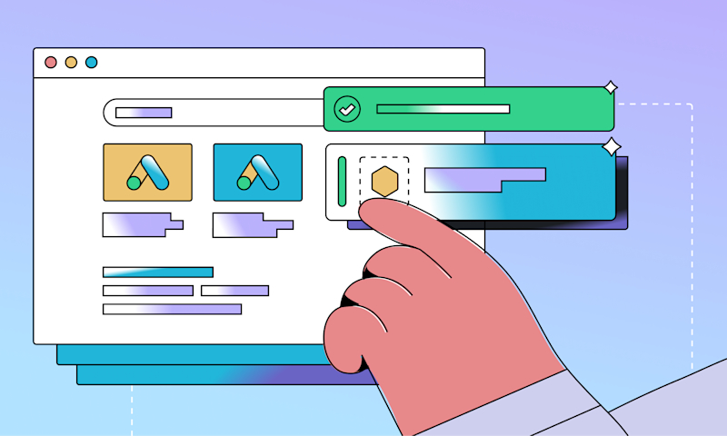 Header image of a person pointing to a sales enablement platform.