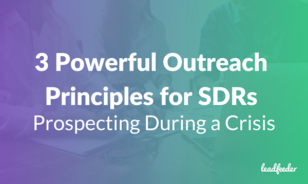 SDR outreach during COVID-19