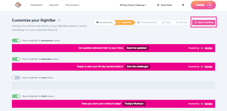 right-bar-personalization-tool