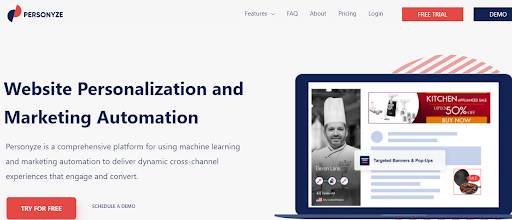 Personyze website personalization software