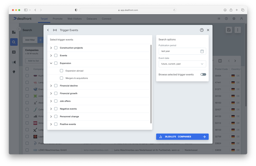 target-filters-trigger-events