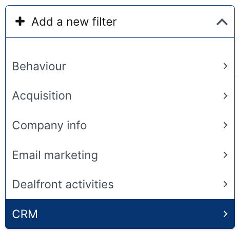 Leadfeeder filter options