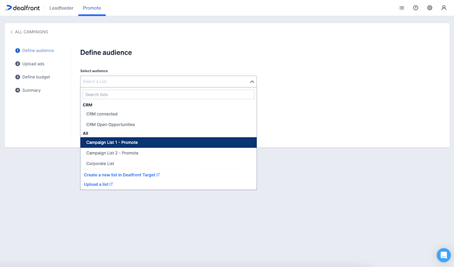 how-to-select-list-in-promote