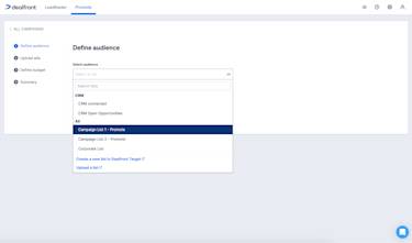 How to select a list in Promote