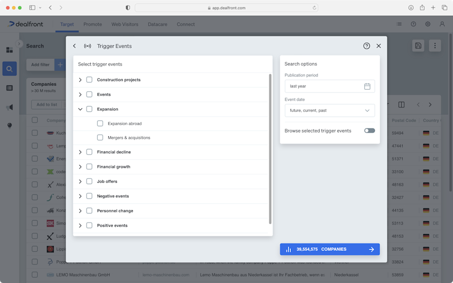 leadfeeder-trigger events